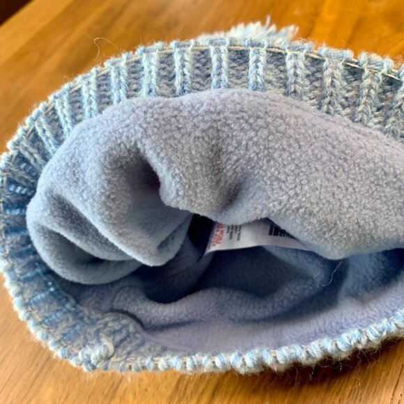 NUTMEG UK Knit Baby Hat & Mittens Set 3-6 Mos Infant Fleece Lined Bundle Purple - Picture 3 of 8